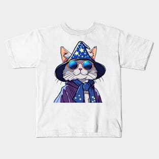 Behold the Space Cat Wizard Kids T-Shirt